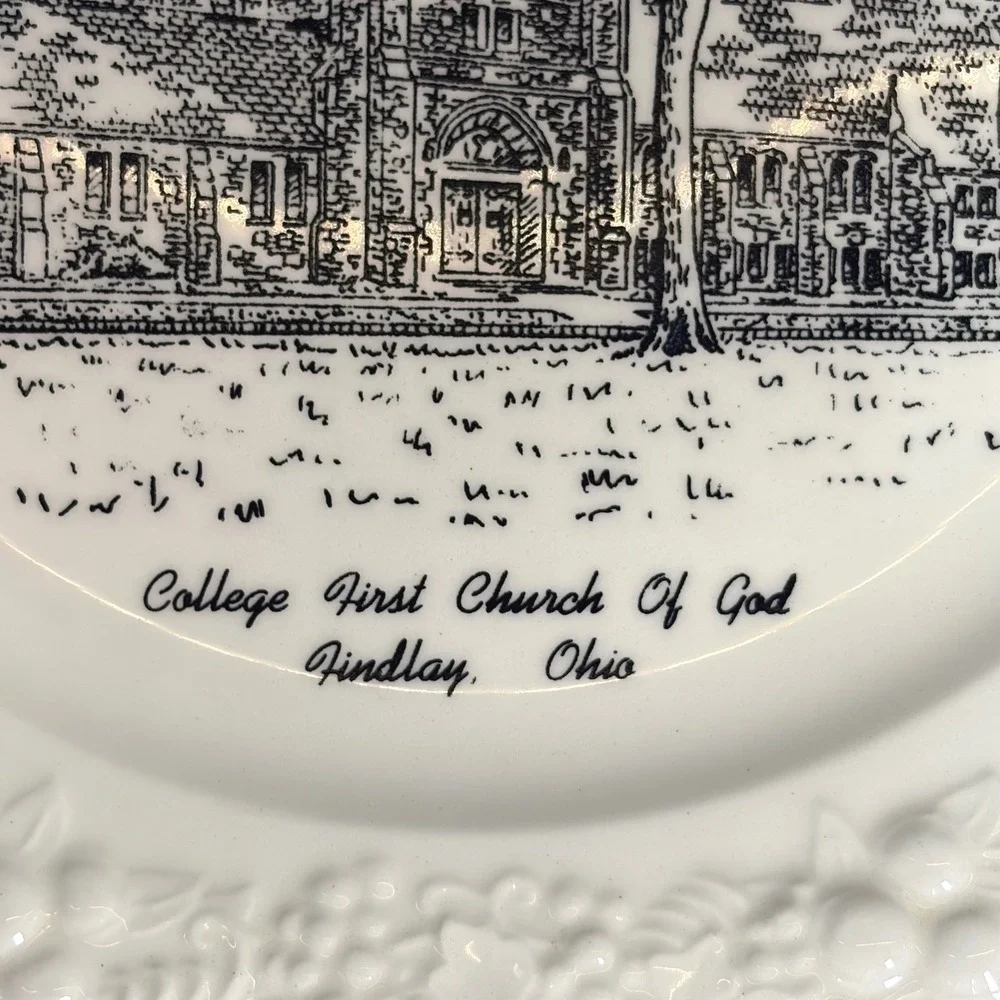 VTG 1950‎ Homer Laughlin Church Plate College First Church of God Findlay OH 23K